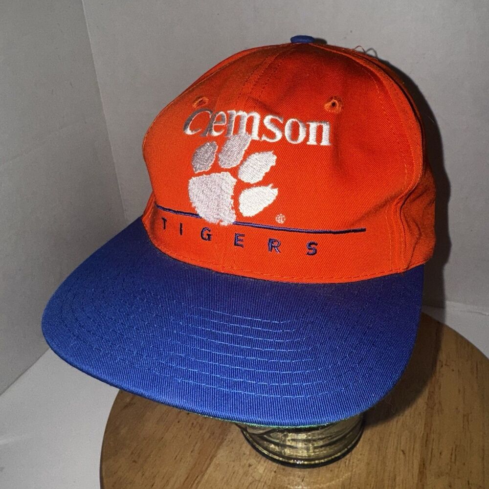 Vintage Clemson Tigers Hat Twins Enterprise Snapback NOS 90s Cap w/ Tag